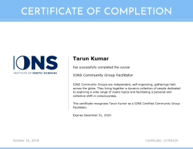 IONS Certificate
